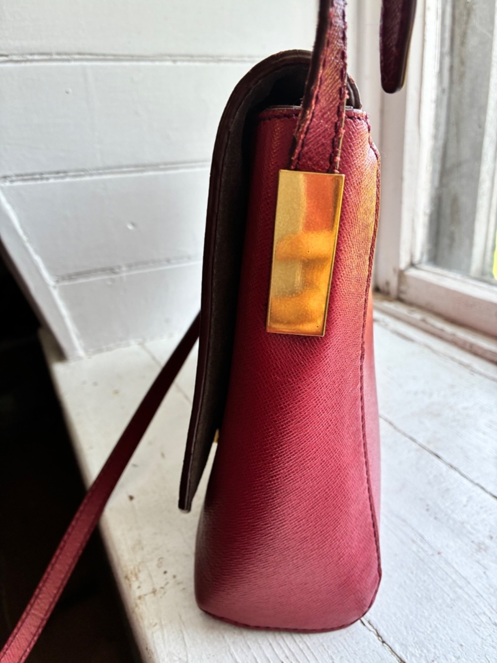 J.Crew red saffiano leather Crossbody Bag - Picture 8 of 13